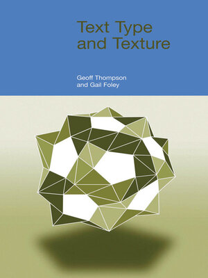 cover image of Text Type and Texture